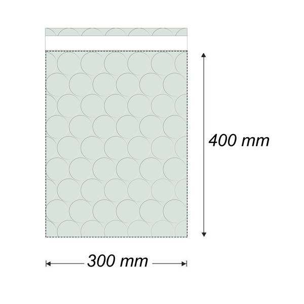 Bublinkový sáček 300 x 400 + 50 mm, klopa s lepicí páskou