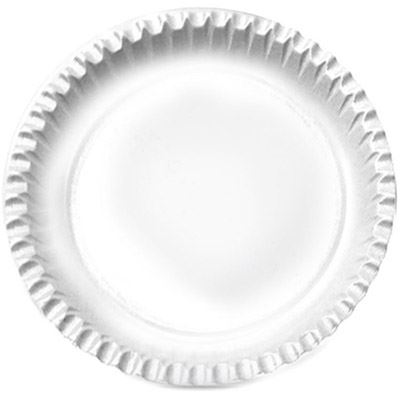 Papírový talíř mělký průměr 23 cm - bílý (100 ks)