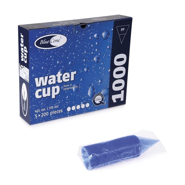 Plastový kelímek BLUE CONE 115 ml (1000 ks) - transparentní modrý