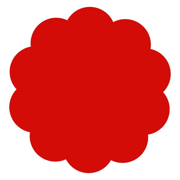 Rozetky PREMIUM průměr 9 cm - červené (500 ks)