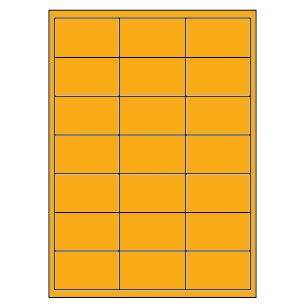 Samolepicí etikety 66 x 40 mm, A4 - reflexní oranžové (100 ks)