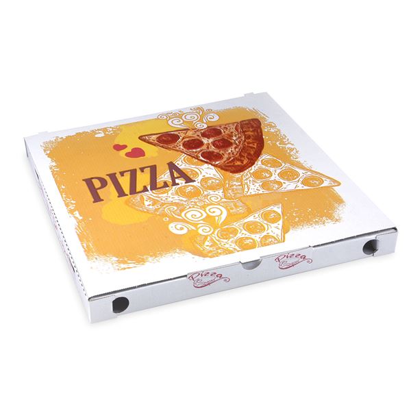 Krabice na pizzu 34,5 x 34,5 x 3 cm (100 ks)