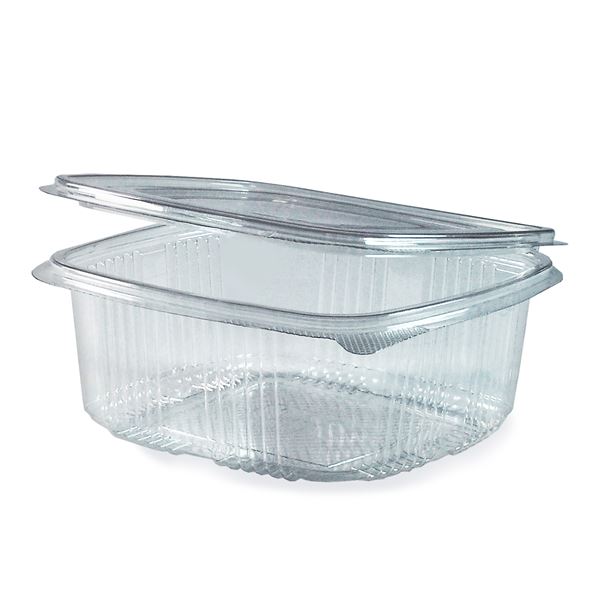 Miska hranatá s víčkem 1500 ml - průhledná (50 ks)