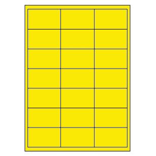 Samolepicí etikety 66 x 40 mm, A4 - reflexní žluté (100 ks)