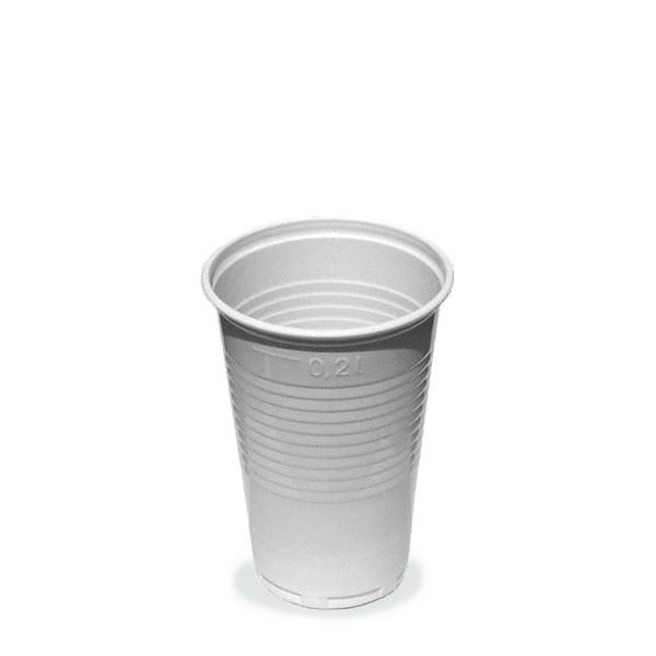 Plastový kelímek 0,2 l (100 ks) - bílý