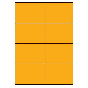Samolepicí etikety 105 x 74mm, A4 (100 ks) reflexní oranžová