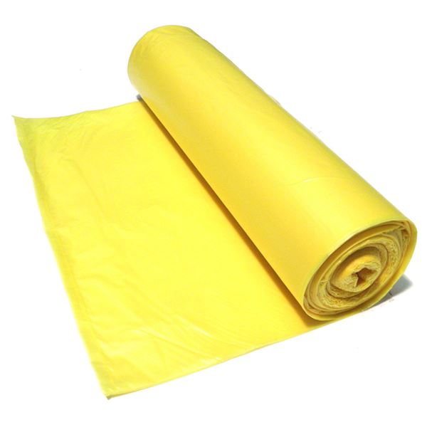 Odpadový pytel LDPE 120 l, 30 um (25 ks) - žlutý