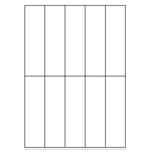 Samolepicí bílé etikety 41 x 150 mm, A4 (100 ks)