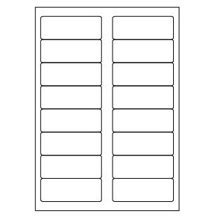 Samolepicí bílé etikety 88,9 x 33,8 mm, A4 (100 ks)