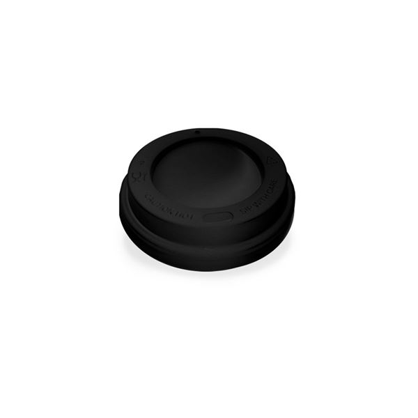 Víčko vypouklé pro papírové kelímky průměru 62 mm - černé (50 ks)