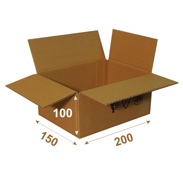 Krabice papírová klopová 3VVL 200 x 150 x 100 mm