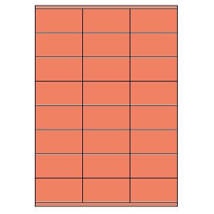 Samolepicí etikety 70 x 36 mm, A4 - červené (100 ks)