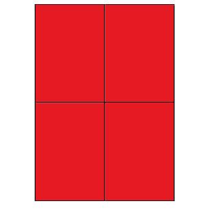 Samolepicí etikety 105 x 148,5mm, A4 (100 ks) reflexní červená