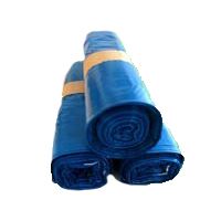 Odpadový pytel zatahovací 70 x 105 cm, 27 um - modrý, n-10 rol., s-10 ks