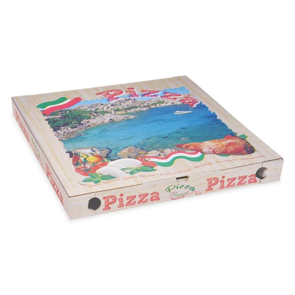 Krabice na pizzu z vlnité lepenky 50 x 50 x 5 cm (100 ks)