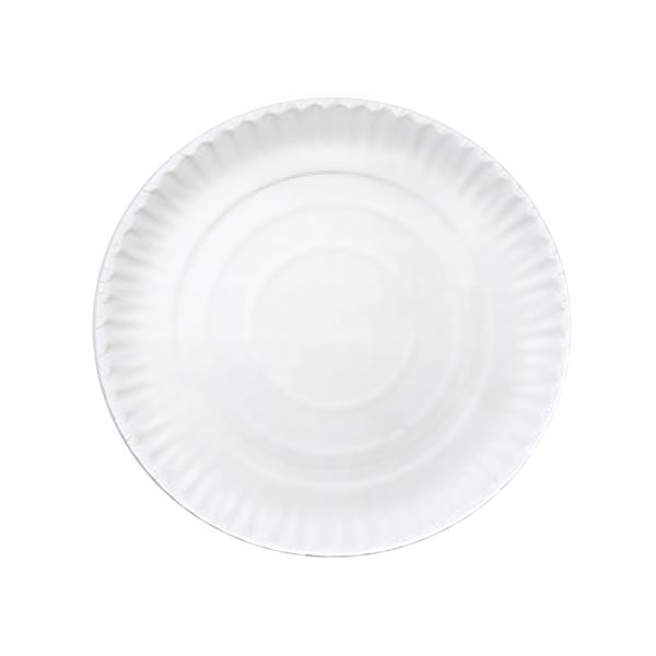 Papírový talíř hluboký průměr 32 cm - bílý (50 ks)