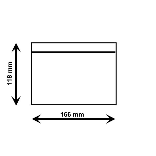 Adresní obálka C6 (A6) samolepicí průhledná (100 ks)