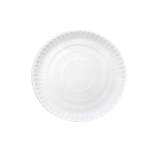 Papírový talíř hluboký průměr 26 cm - bílý (50 ks)