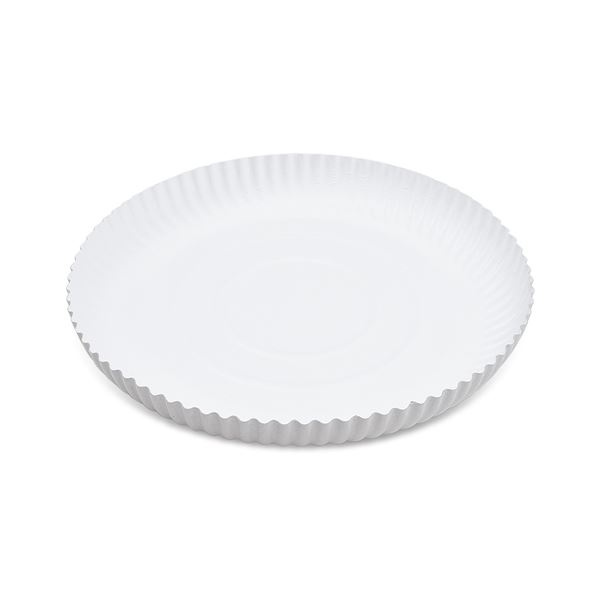 Papírový talíř hluboký průměr 26 cm - bílý (50 ks)