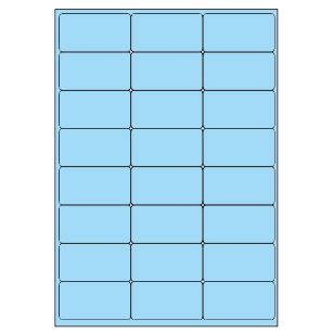 Samolepicí bílé etikety 68 x 36mm, A4 (100 ks), modré