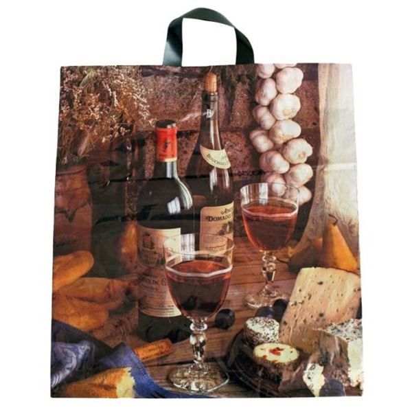 Nákupní taška s uchem 44 x 50 cm - víno