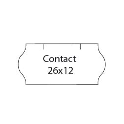 Etikety Contact 26 x 12 mm - bílé