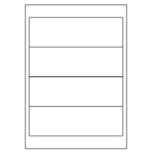 Samolepicí bílé etikety 192 x 61 mm, A4 (100 ks)