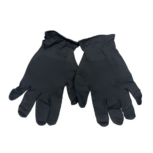 Rukavice DIAMOND BLACK nitrilové jednorázové - velikost L (50ks)