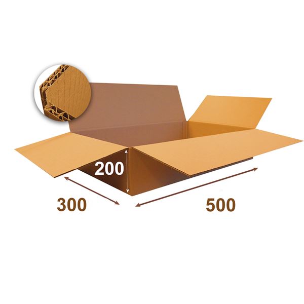 Papírová klopová krabice 5VVL HH 500 x 300 x 200 mm