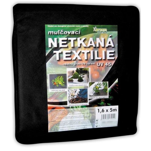 Mulčovací netkaná textilie 1,6 x 5 m - černá