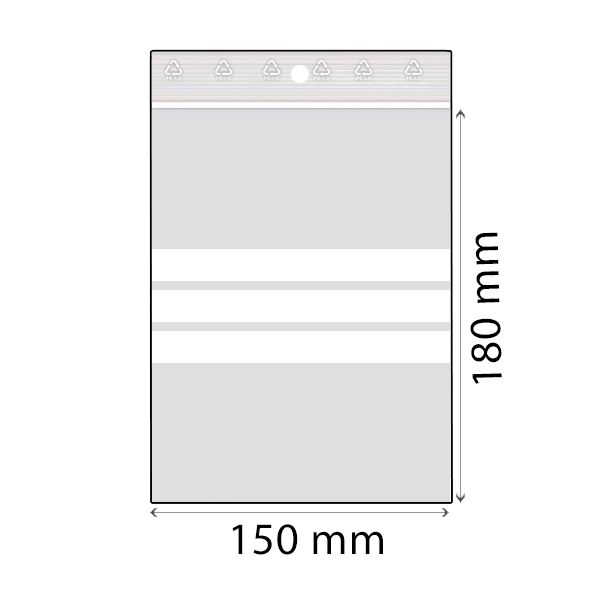 RZ sáček popisovatelný LDPE 150 x 180 mm 50 mic