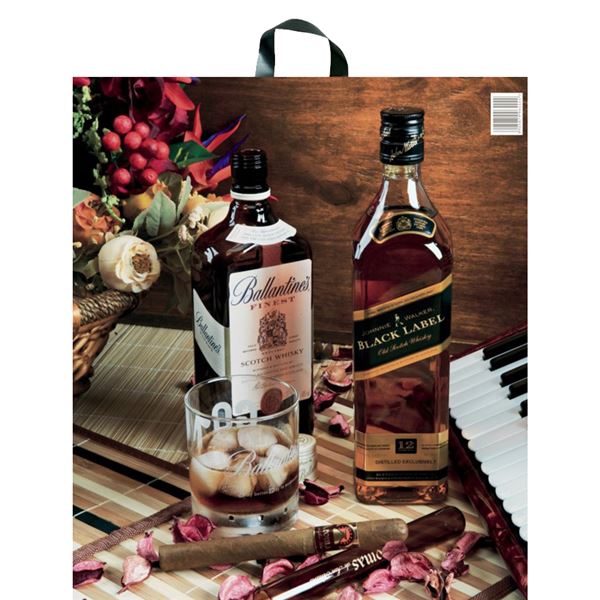 Nákupní taška s uchem 44 x 50 cm - whisky