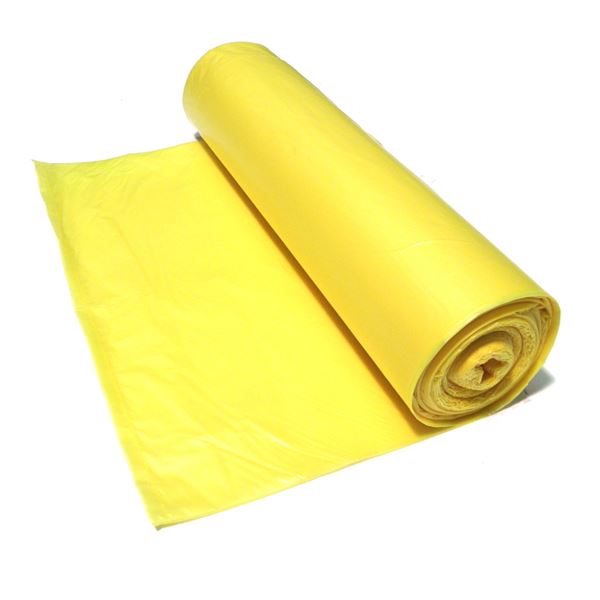 Odpadový pytel HDPE 70 x 110 cm, 60 um (20 ks) - žlutý