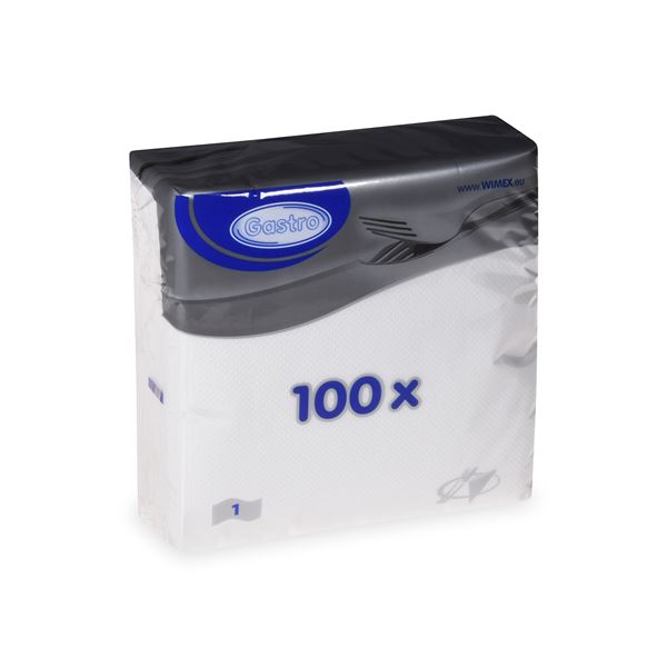 Ubrousky 1vrstvé (100 ks) - bílé