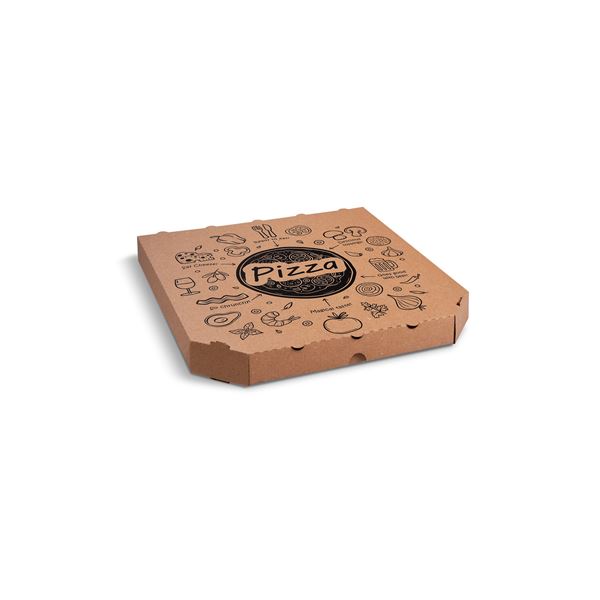 Krabice na pizzu E6 kraft 32 x 32 x 3 cm (100 ks)