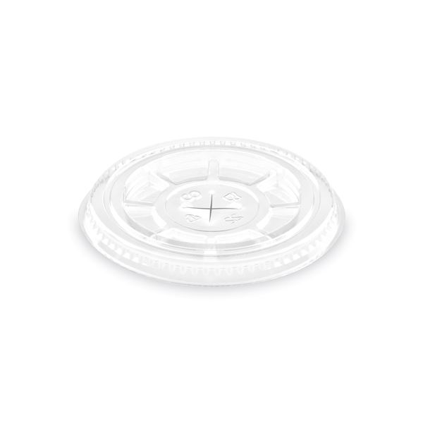 Víčko s křížovým otvorem pro plastové kelímky průměru 78 mm - bílé (50 ks)