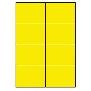 Samolepicí etikety 105 x 74mm, A4 (100 ks) reflexní žlutá