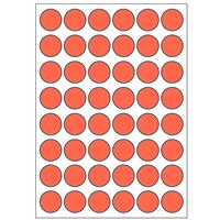 Samolepicí etikety průměr 15 mm, A6 (10 ks) červené