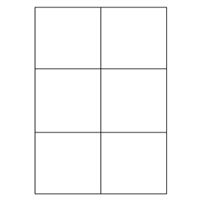 Samolepicí bílé etikety 105 x 99 mm, A4 (100 ks)