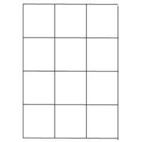 Samolepicí bílé etikety 70 x 74mm, A4 (1000 ks)