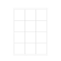 Samolepicí bílé etikety 66 x 70 mm, A4 (100 ks)