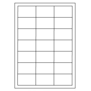 Samolepicí bílé etikety 63 x 39,5mm, A4 (1000 ks)