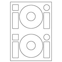 Samolepicí bílé etikety CD - 2 ks, A4 (100 ks)