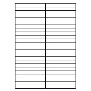 Samolepicí bílé etikety 105 x 12,3 mm, A4 (100 ks)