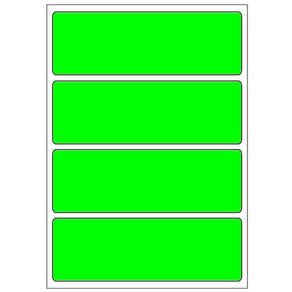 Samolepicí etikety 99 x 33 mm, A6 (10 ks) reflexní zelené