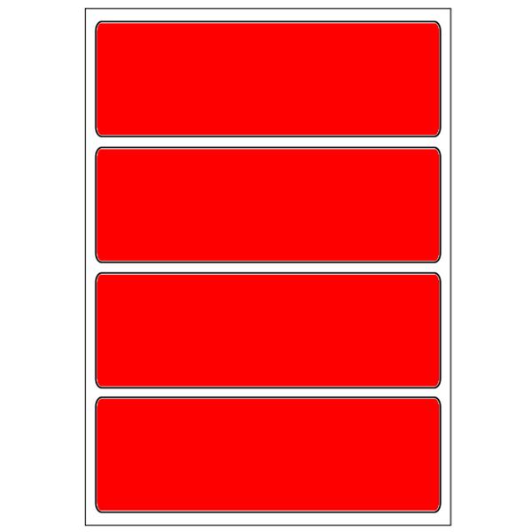 Samolepicí etikety 99 x 33 mm, A6 (10 ks) reflexní červené