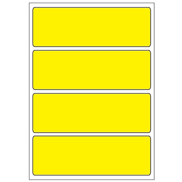 Samolepicí etikety 99 x 33 mm, A6 (10 ks) reflexní žluté