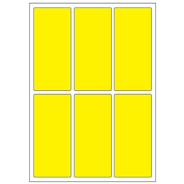 Samolepicí etikety 31 x 69 mm, A6 (10 ks) reflexní žluté