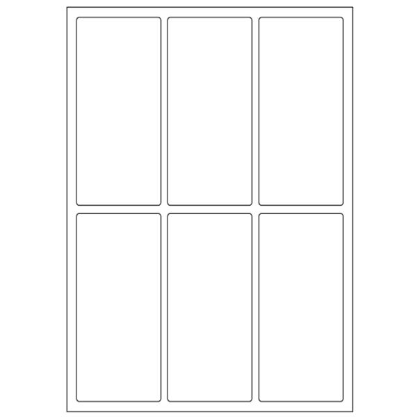 Samolepicí bílé etikety 31 x 69 mm, A6 (15 ks)
