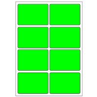 Samolepicí etikety 48 x 33 mm, A6 (10 ks) reflexní zelené